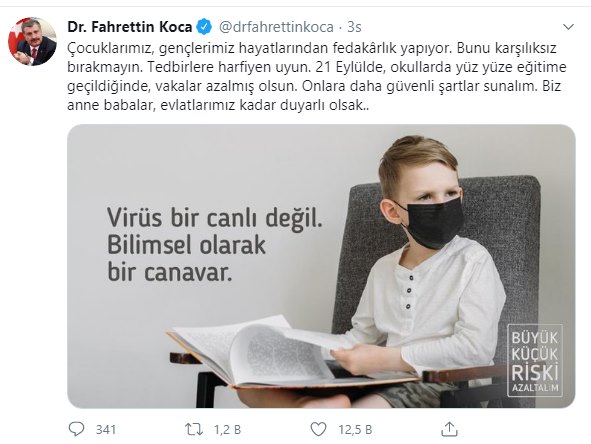 Bakan Koca, anne ve babalara seslendi