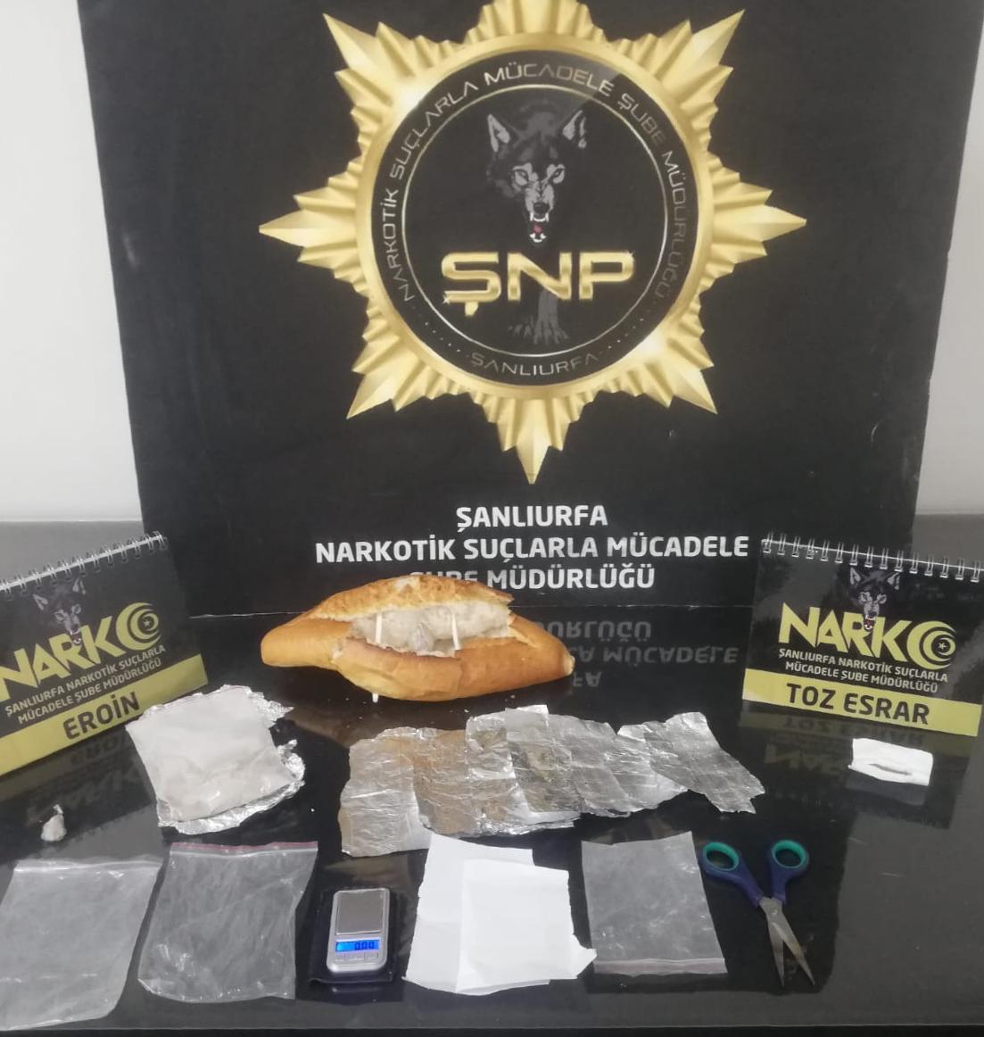 Urfa Polisinden Ekmek Arası Uyuşturucu Operasyonu