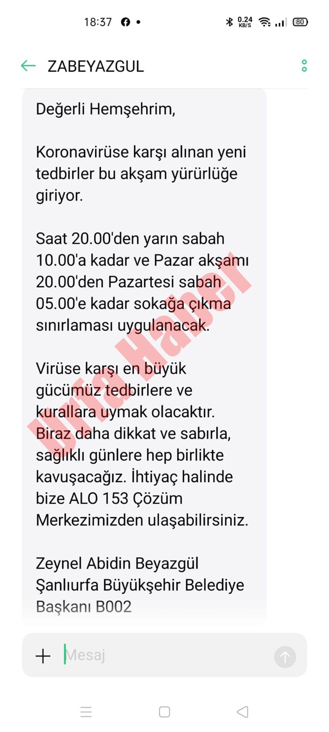 Başkan Beyazgül'den Uyarı Mesajı