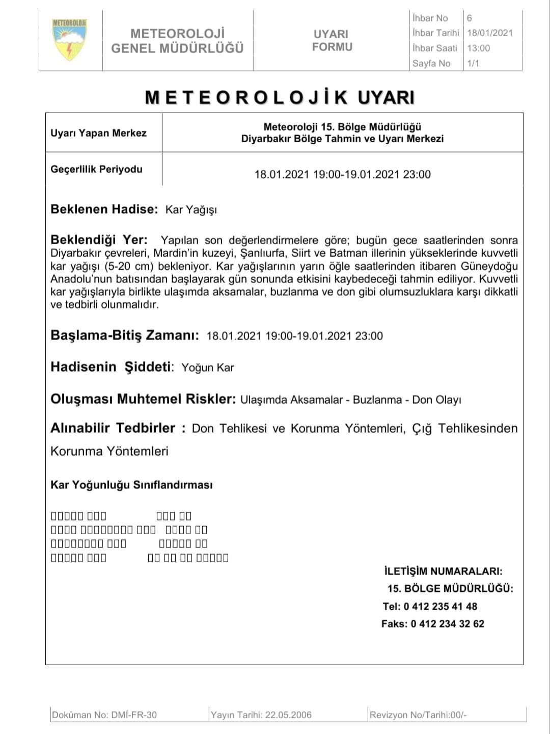 Urfa Kar yağışına teslim olacak