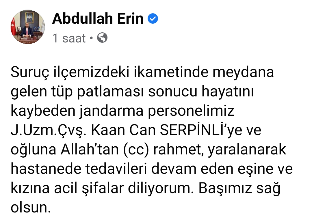 Vali Erin Suruç'taki patlamada yaralananları ziyaret etti