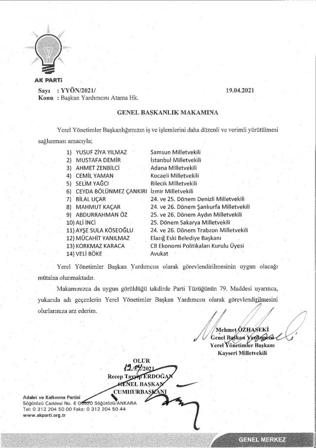 AK Parti'den eski vekil Mahmut Kaçar'a önemli görev