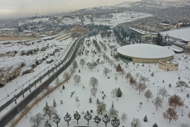 Şanlıurfa’dan  kar manzaraları