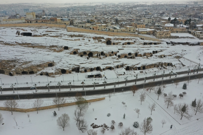 Şanlıurfa’dan  kar manzaraları