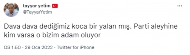 AK Partili meclis üyesi Yetim isyan etti: Dava dava dediğimiz koca bir yalanmış