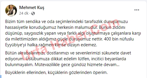 Başkan Kuş "Eyyübiye'yi halka rağmen kimse dizayn edemez"