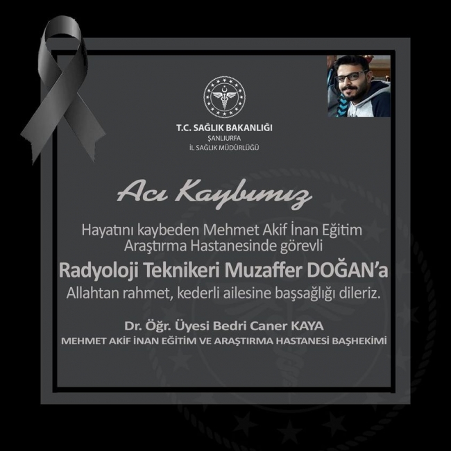  Urfa’da sağlık çalışanı hayatını kaybetti