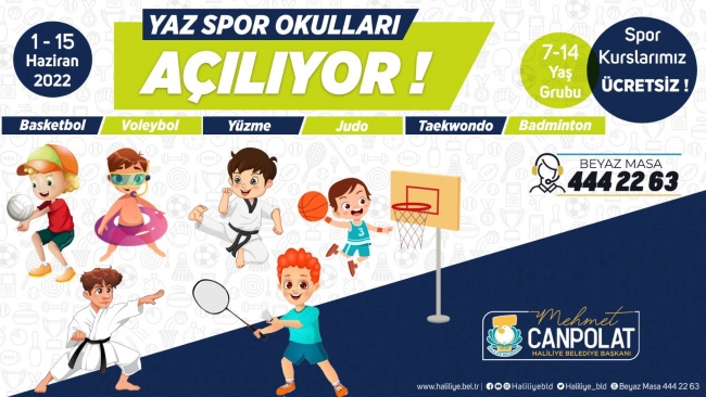 Haliliye’de yaz spor okulları kayıtları başladı