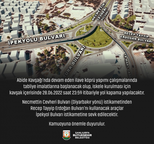 Abide Kavşağı trafiğe kapatılıyor!