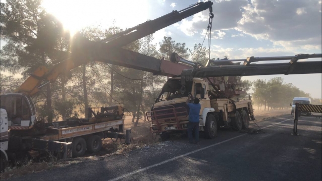 ŞANLIURFA'DA DEVRİLEN VİNCİN SÜRÜCÜSÜ YARALANDI