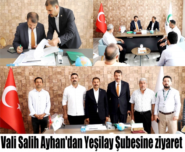 Vali Salih Ayhan'dan Yeşilay Şubesine ziyaret