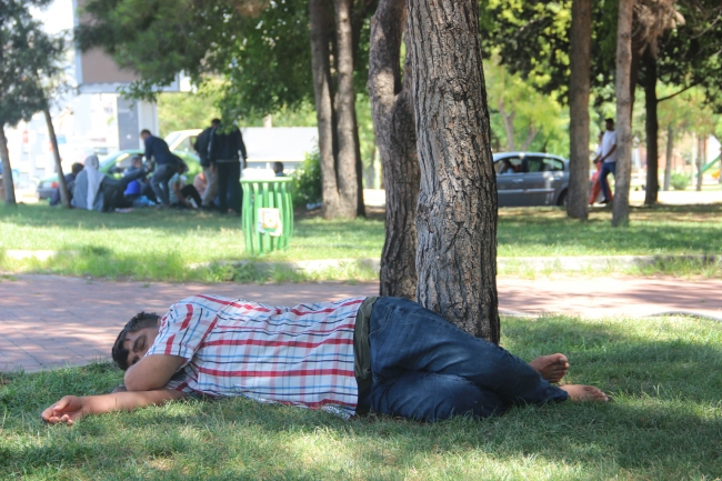 URFA'DA SICAKTAN BUNALANLARIN SIĞINAĞI PARKLAR