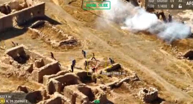 SALDIRI ANLARI DRONE İLE GÖRÜNTÜLENDİ