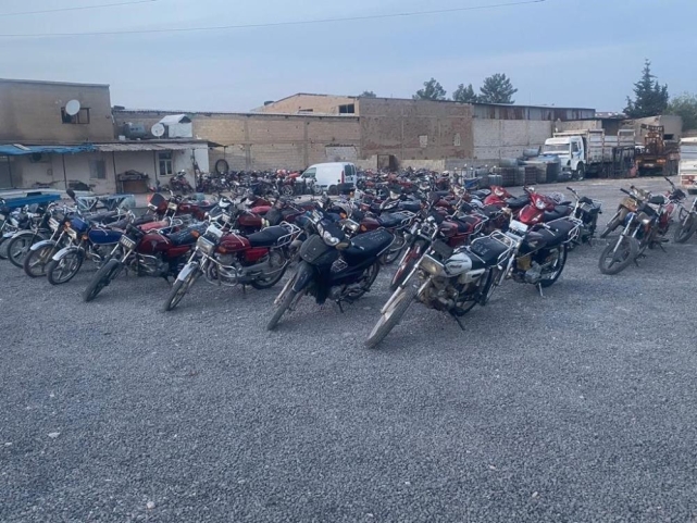 ŞANLIURFA'DA 137 MOTOSİKLET ELE GEÇİRİLDİ