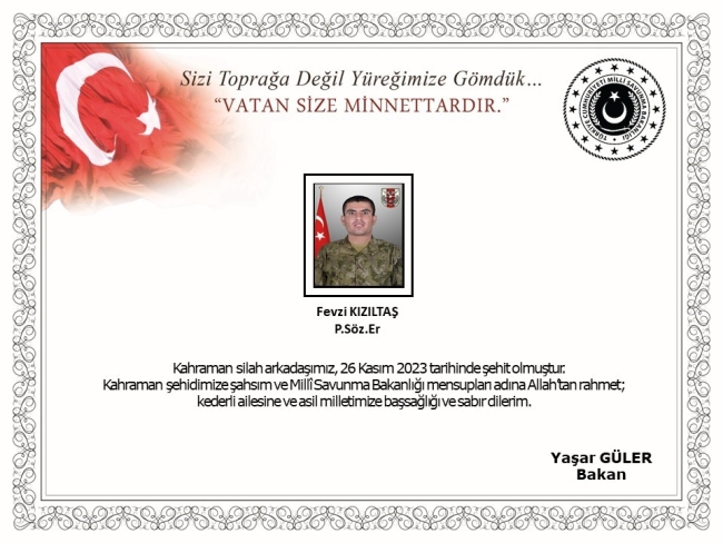 PENÇE-KİLİT BÖLGESİNDE ÇIKAN ÇATIŞMADA 3 ASKER ŞEHİT DÜŞTÜ