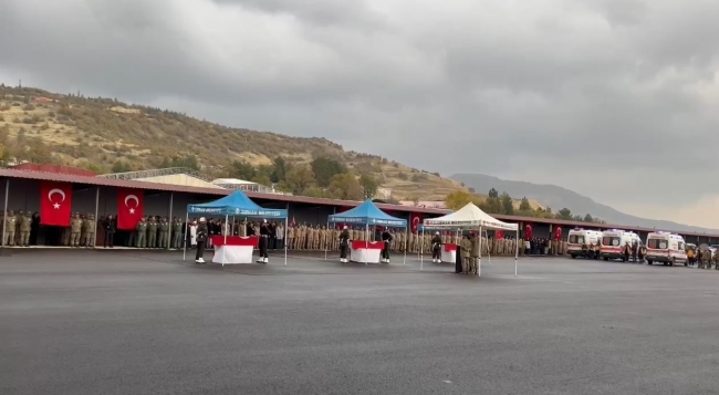 ŞEHİTLER, ŞIRNAK’TA DÜZENLENEN TÖRENLE MEMLEKETLERİNE UĞURLANDI