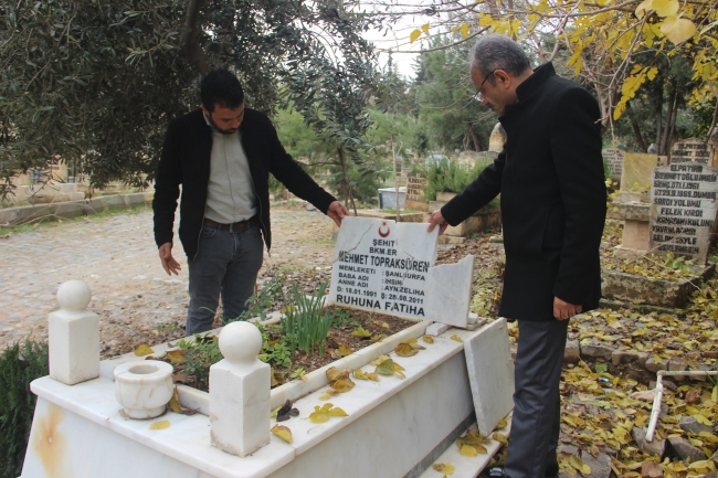 ŞEHİT MEZARINA BÜYÜK SAYGISIZLIK