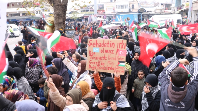 ŞANLIURFALILAR FİLİSTİN VE ŞEHİTLER İÇİN AYAĞA KALKTI