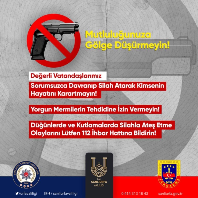 VALİ ŞILDAK'TAN SORUMSUZCA SİLAH KULLANIMINA KARŞI ÇAĞRI