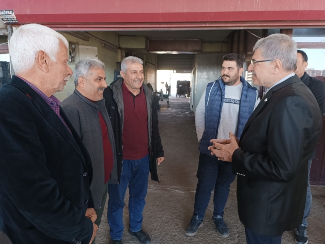 VEDAT DOĞAR, ŞUTİM HAL PAZARI ESNAFININ SORUNLARINI DİNLEDİ.