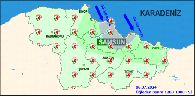 SU BASKINI, SEL, HEYELAN VE YILDIRIM UYARISI