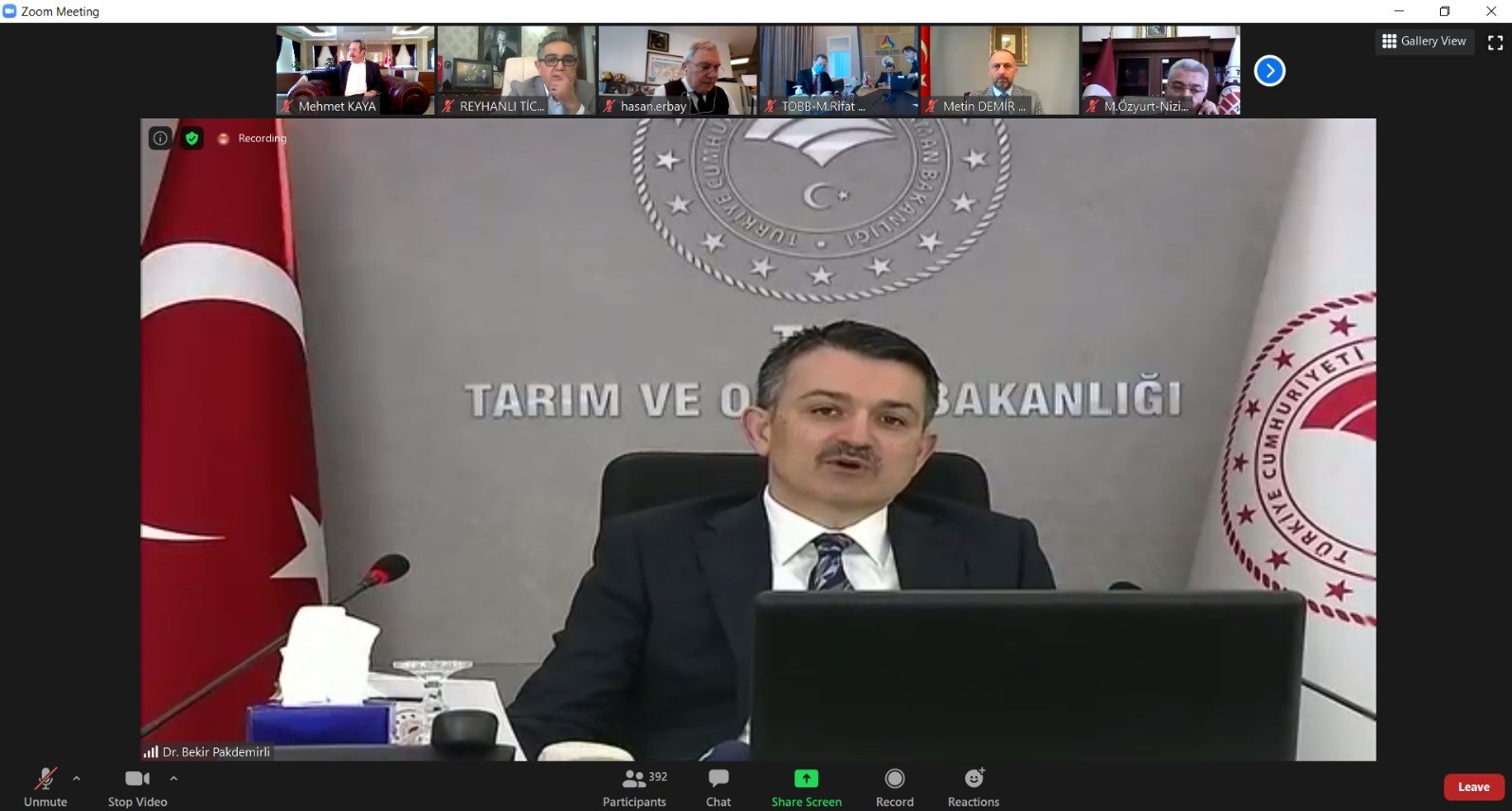 Başkan Kaya, Bakan Pakdemirli'den Urfa Çiftçisine Destek İstedi