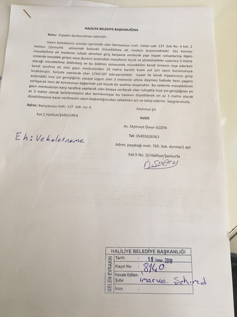 Vatandaştan Haliliye Belediyesine Tepki
