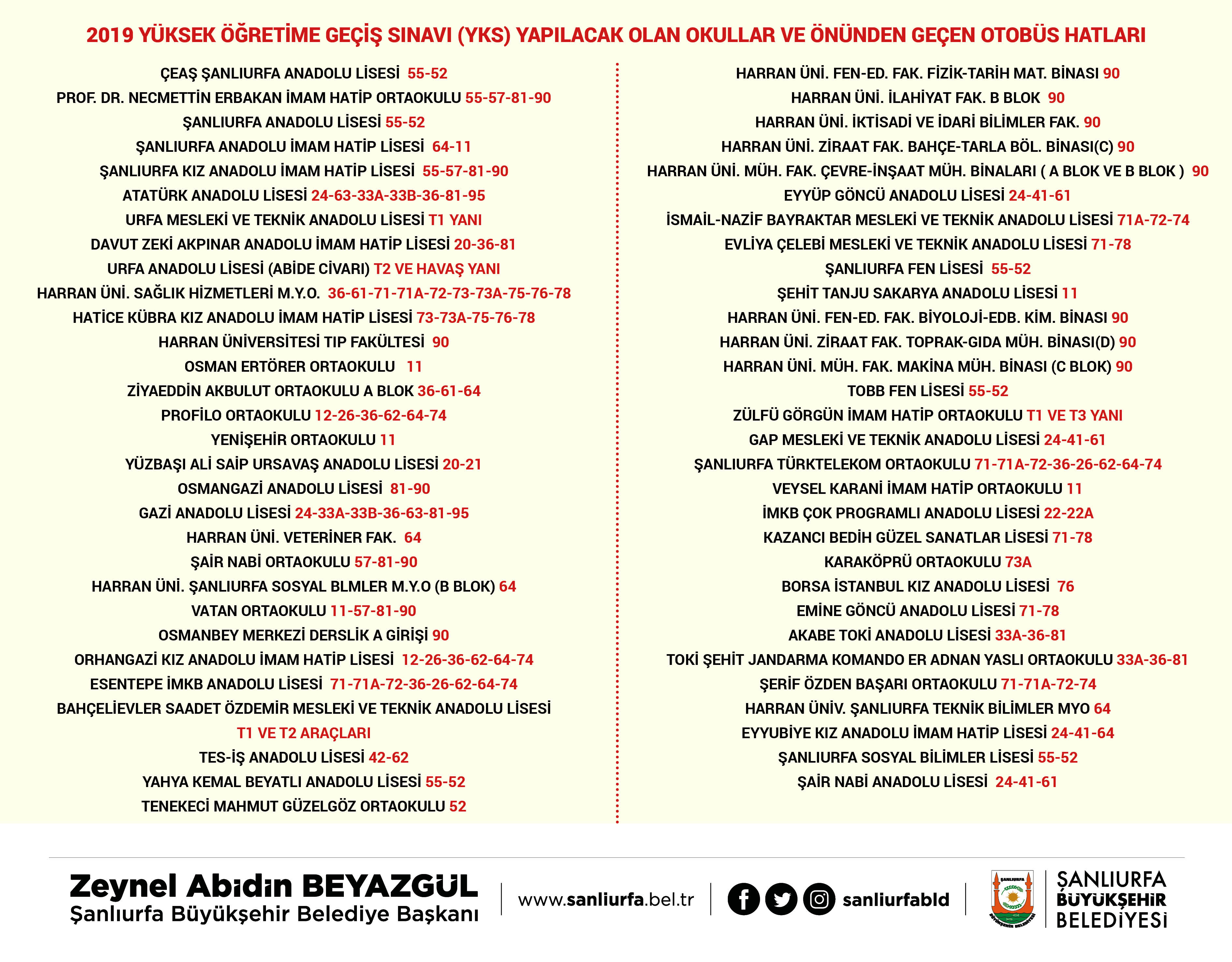 Urfa'da Hafta Sonu Ulaşım Ücretsiz Sağlanacak