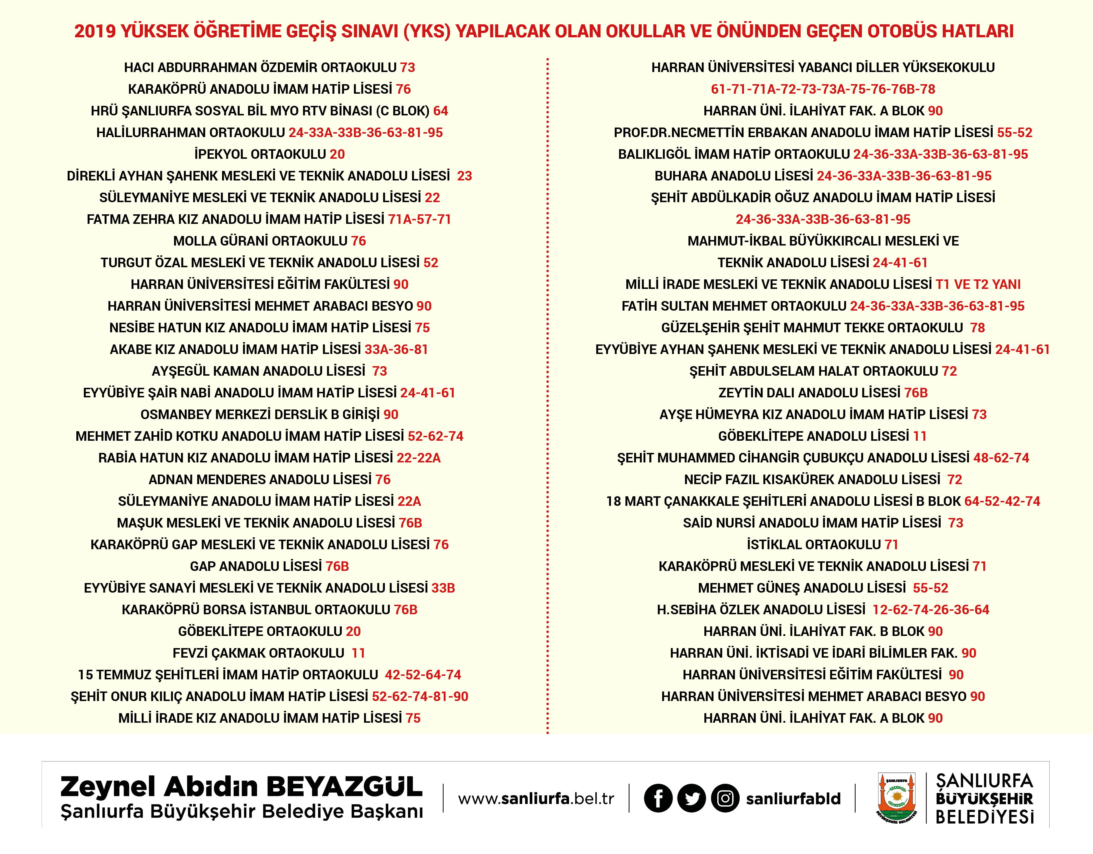 Urfa'da Hafta Sonu Ulaşım Ücretsiz Sağlanacak