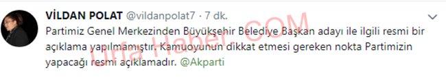 Vildan Polat "Söylentilere itibar etmeyin"