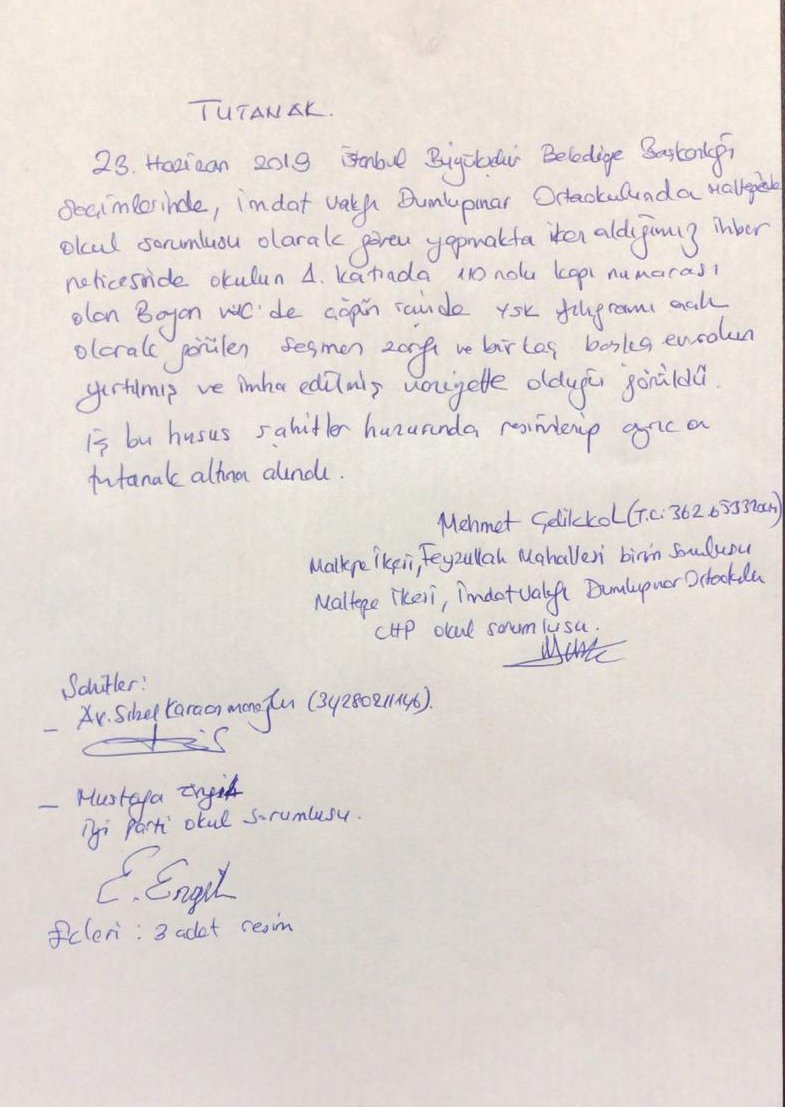 Okul tuvaletinde yırtık pusulalar bulundu