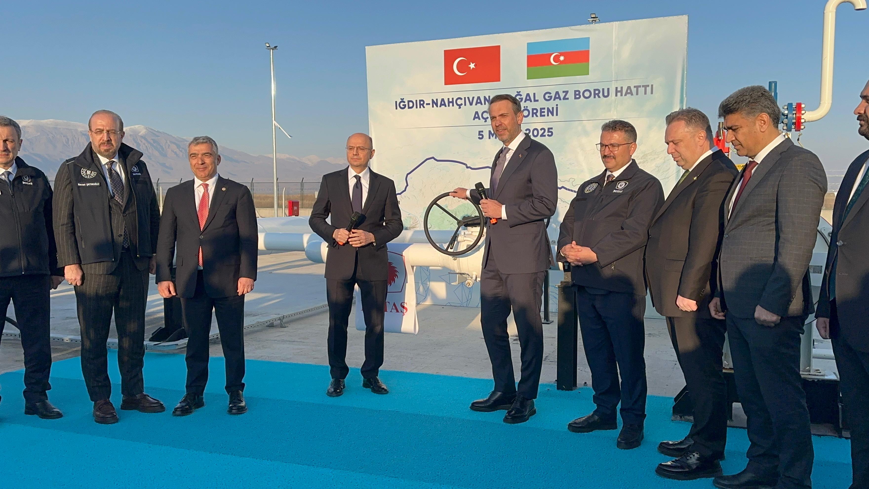 Iğdır-Nahçıvan Doğal Gaz Boru Hattı Açıldı