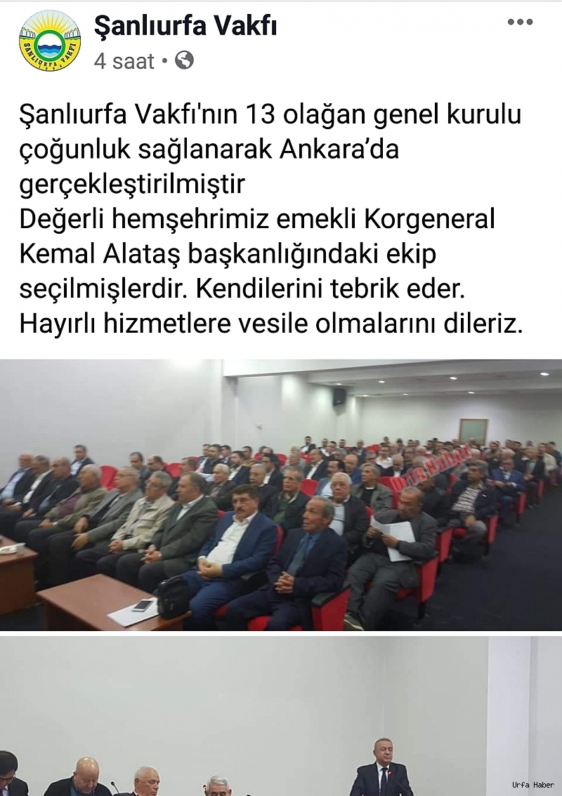 Şanlıurfa Vakfı Genel Başkanı Değişti