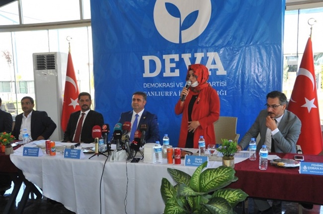 DEVA Partisi Urfa İl kurucularına belgeleri verildi