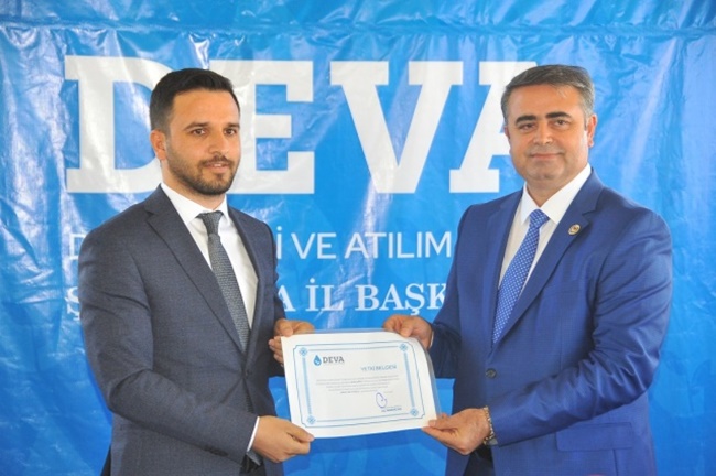 DEVA Partisi Urfa İl kurucularına belgeleri verildi
