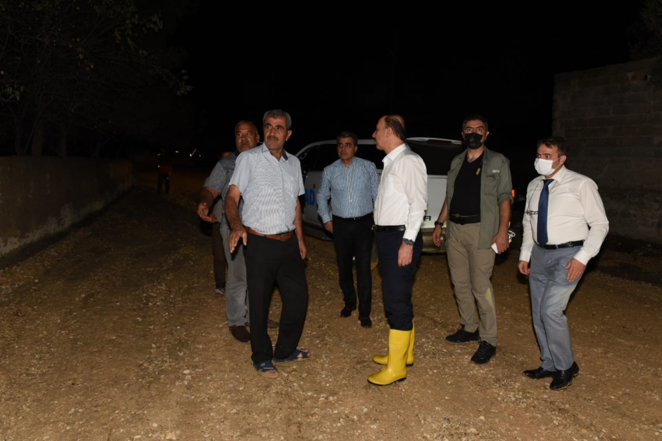 Vali Erin Yağıştan Etkilenen Bölgelerde İncelemelerde Bulundu