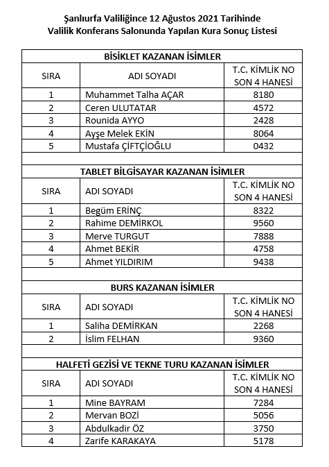 Aşı Hediye Kampanyası Üçüncü Hafta Talihlileri Belirlendi