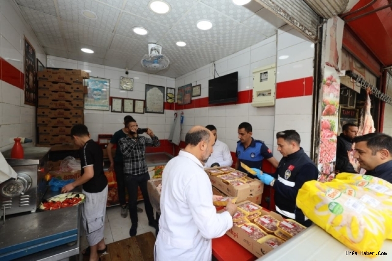 ŞANLIURFA BÜYÜKŞEHİR ZABITA’DAN KASAP VE KALDIRIM İŞGALİ DENETİMİ