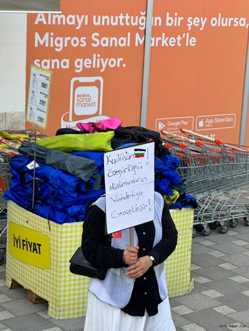 URFA’DA İSRAİL ÜRÜNLERİ İÇİN BOYKOT ÇAĞRISI YAPTILAR