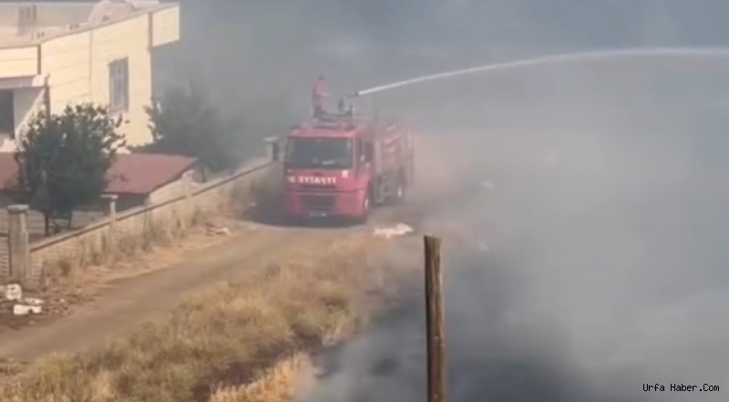 SİVEREK'TE 100 DÖNÜM ARAZİ VE 200 TON SAMAN KÜL OLDU