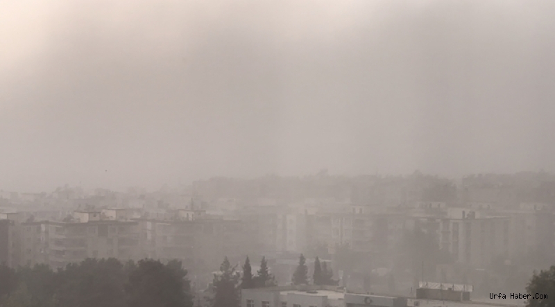ŞANLIURFA'DA TOZ BULUTLARIYLA GELEN ŞİDDETLİ FIRTINA HAYATI FELÇ ETTİ