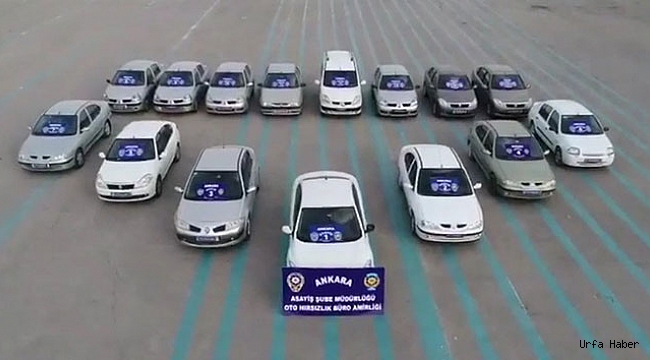 Çok sayıda araç çalan şebeke çökertildi.