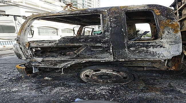 Gaziantep'te araç yangını