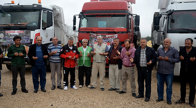 Kilis'ten Suriye'ye 20 tırlık insani yardım