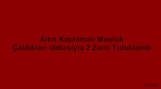 Altın kaplamalı musluk çaldıkları iddiasıyla 2 zanlı tutuklandı