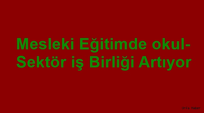 Mesleki eğitimde okul-sektör iş birliği artıyor