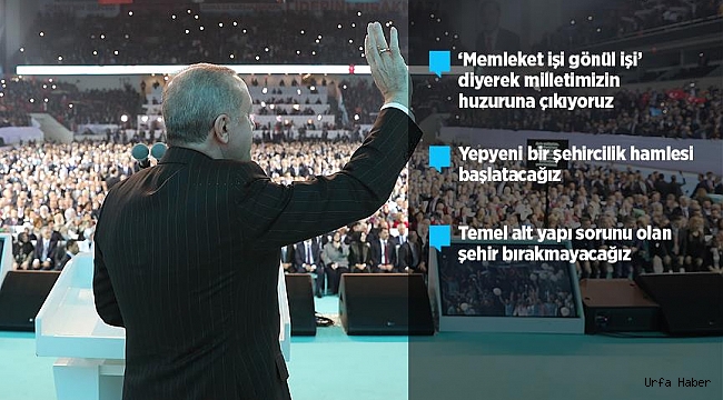 Erdoğan AK Parti'nin seçim manifestosunu açıkladı