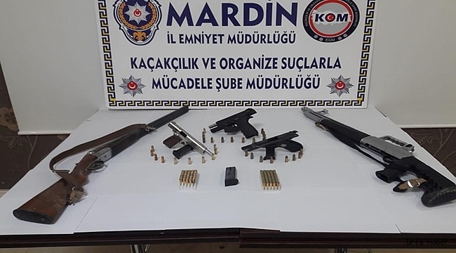 Mardin'de 5 ruhsatsız silah ele geçirildi