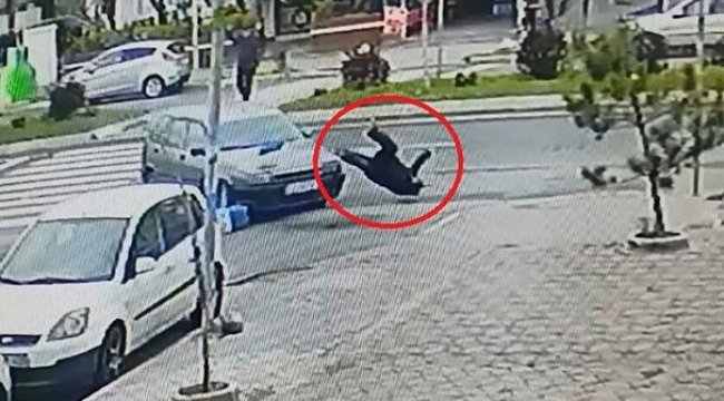 Metrelerce uçtu, hiçbir şey olmamış gibi ayağa kalktı