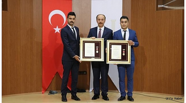 Şanlıurfalı İki Gaziye Devlet Övünç Madalyası Verildi